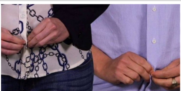 لماذا أزرار قميص الرجال على اليمين والنساء على اليسار