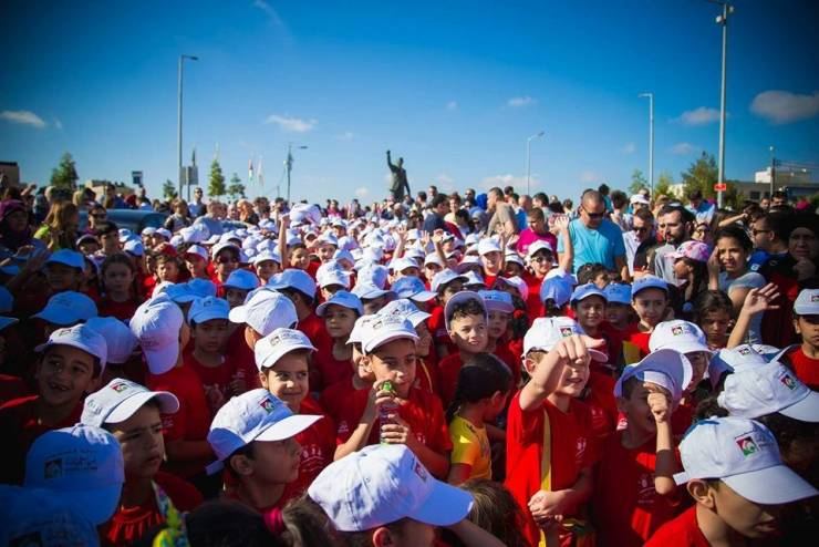 رام الله: 2000 طفل يشاركون في ماراثون 'سوا بنقدر'