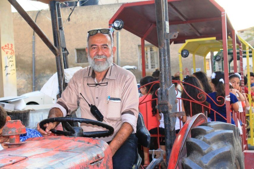 بالصور..قطار أبو السعيد يرسم البسمة على وجوه أطفال جنين في العيد