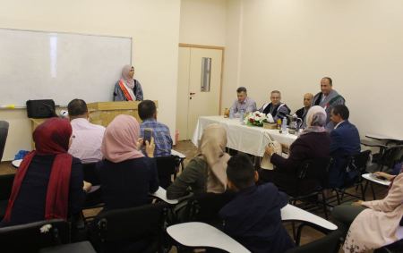 مناقشة رسالة ماجستير في الفيزياء بالجامعة العربية الامريكية 