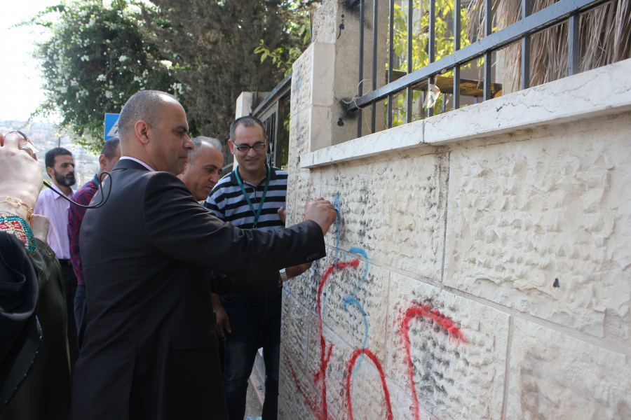 انطلاق مرحلة حصر وترقيم المباني والوحدات السكنية والمنشآت من مدرسة وليد أبو مويس بمدينة جنين 