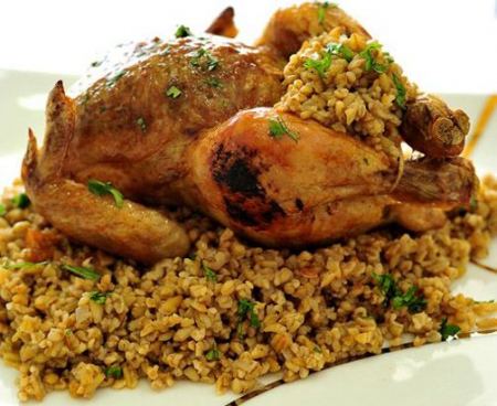 اسرع، اسهل، اشهى طريقه لتحضير الدجاج المحشي بالفريك 