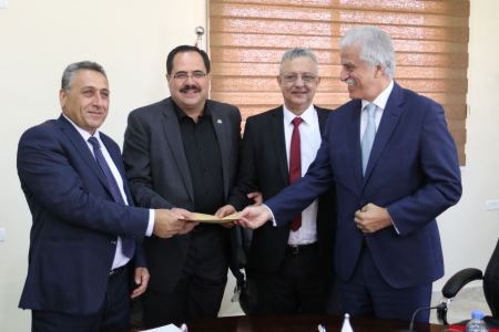 صيدم يرعى ويشارك بتسلم أبو الرب مهام رئاسة جامعة خضوري