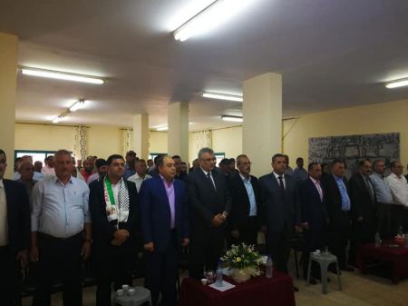  محافظ جنين اللواء إبراهيم رمضان ورئيس سلطة المياه الوزير غنيم يطلعان على احتياجات بلدة برقين من المشاريع المائية