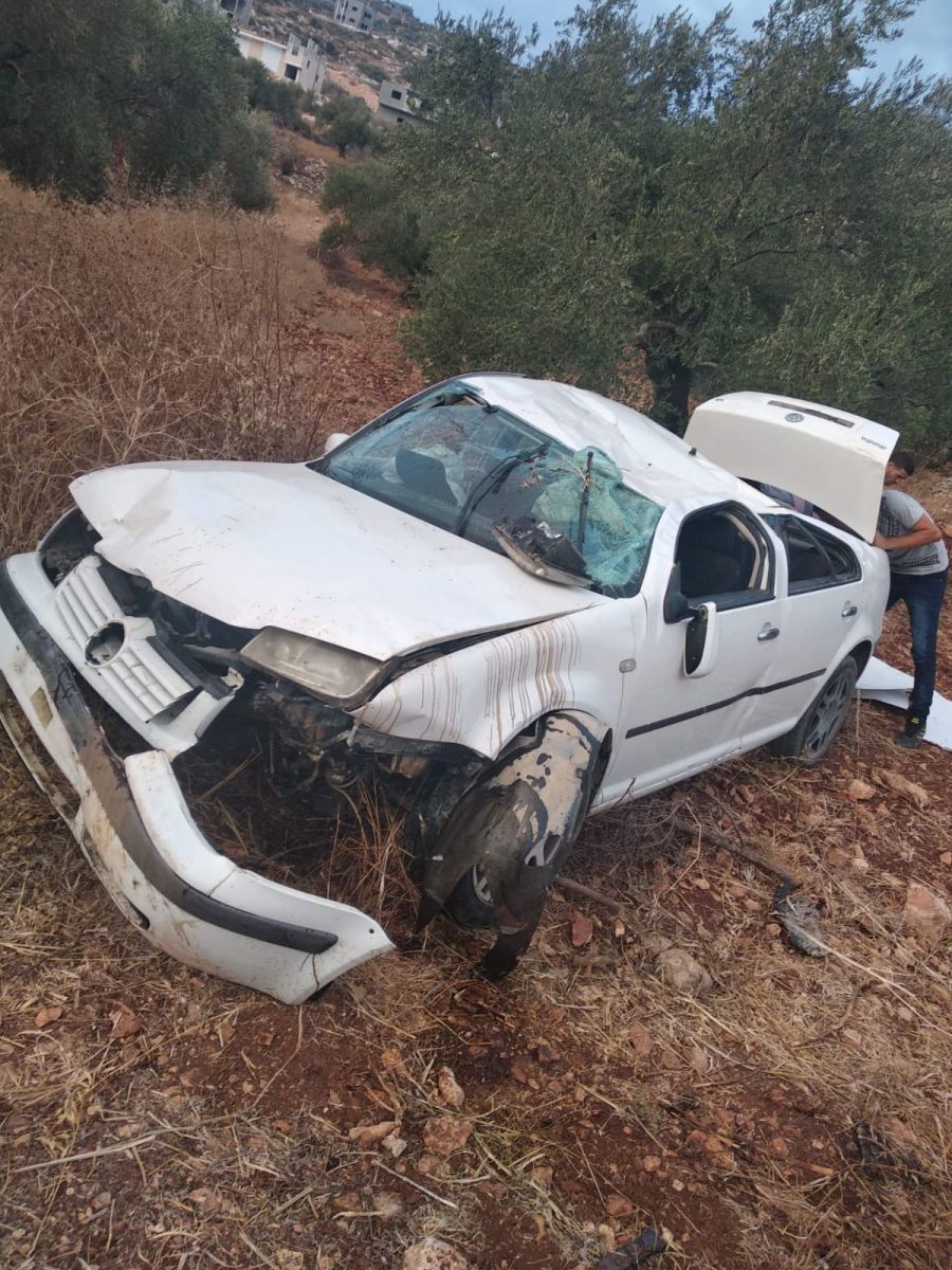 جنين : اصابتين بين المتوسطة و الطفيفة في حادث تدهور مركبة