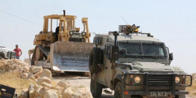  الاحتلال يستولي على كمية من الحجر وطوب البناء جنوب بيت لحم