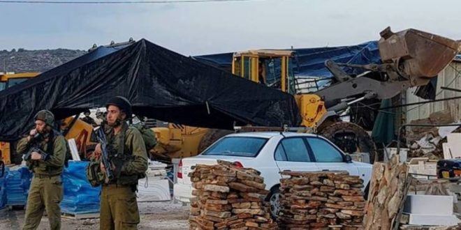 هدم شرق طوباس والاستيلاء على سيارة لتلفزيون فلسطين