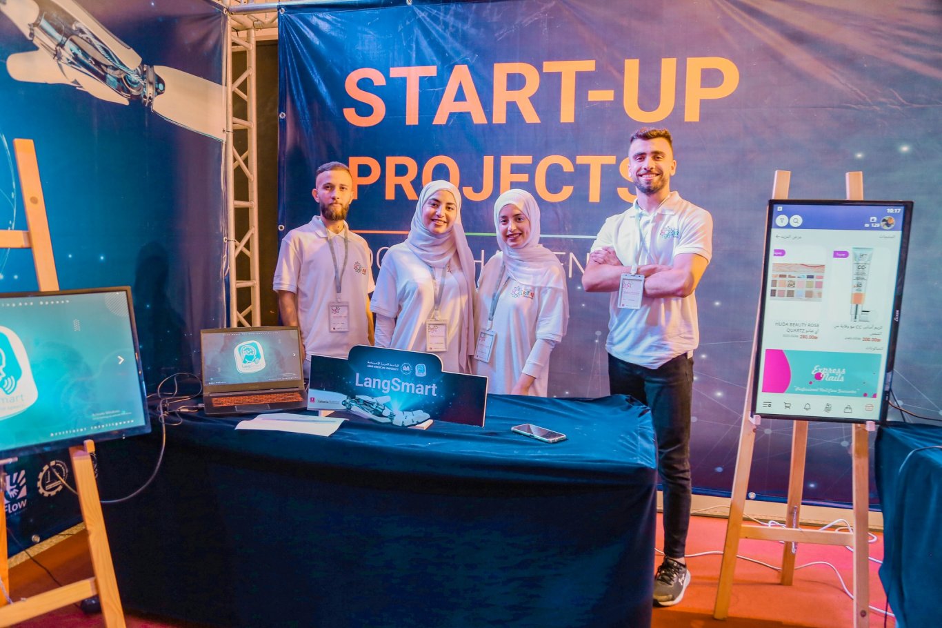  الجامعة العربية الأمريكية تتأهل لتحدي العرب في دبي بفوزها في مشاريع مختلفة