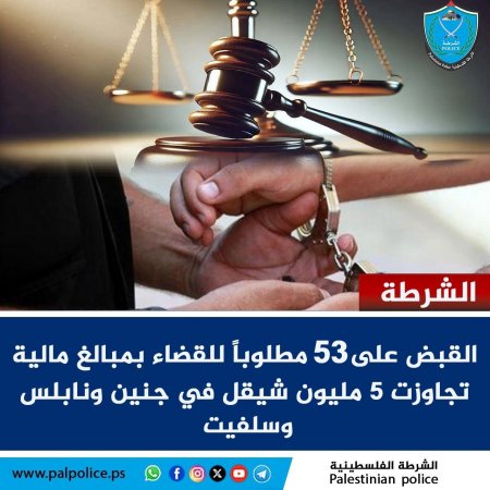 القبض على ٥٣ مطلوب 