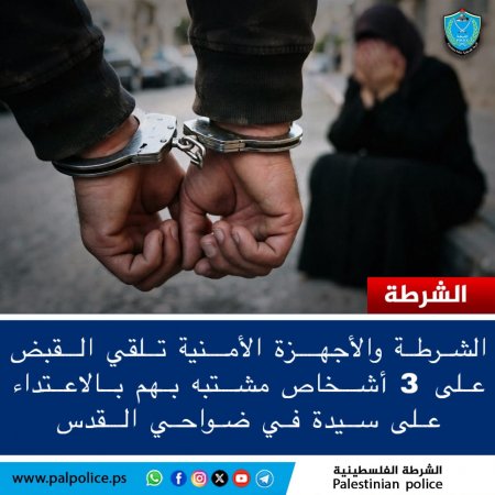 القبض على 3 أشخاص مشتبه بهم بالاعتداء بالضرب على سيدة