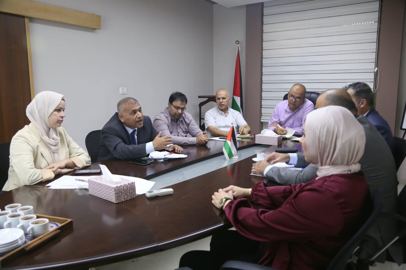 أبو حرب ومرار يبحثان تعزيز التعاون بين الإحصاء والهيئة الوطنية للتعليم والتدريب المهني والتقني