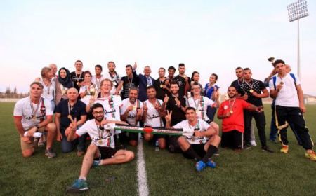 الجامعة العربية الامريكية تستقبل الفريق البريطاني "كرة القدم من أجل فلسطين"