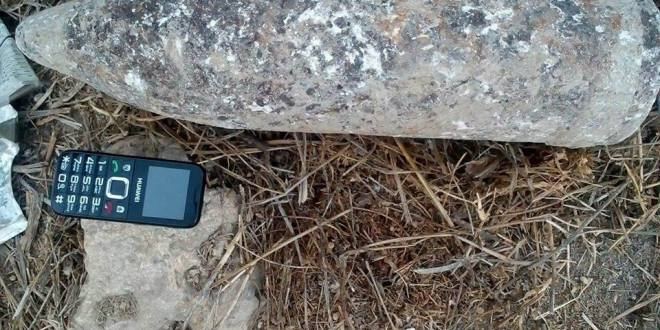 اتلاف قذيفة مدفعية خطيرة عُثر عليها في بلدة جالود جنوب نابلس
