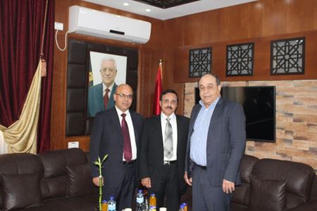  المحافظ رمضان يستقبل الدكتور يوسف عصفور رئيس مجلس إدارة الجامعة العربية الأمريكية