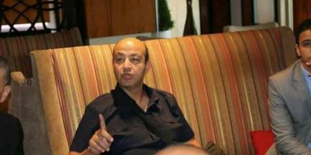 الاعلاميان المصريان عمرو اديب ولميس الحديدي في رام الله