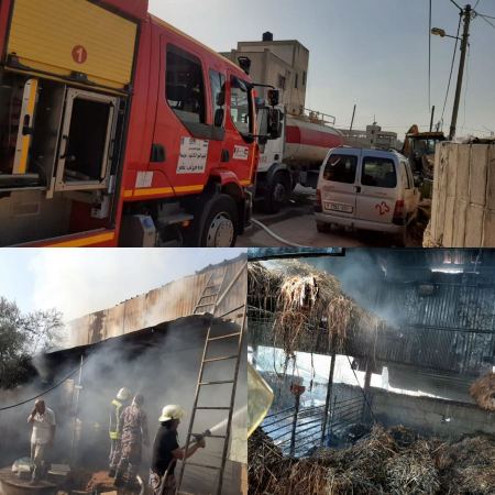  حريق يلتهم 10 رؤوس من الغنم و500 بالة قش شرق جنين