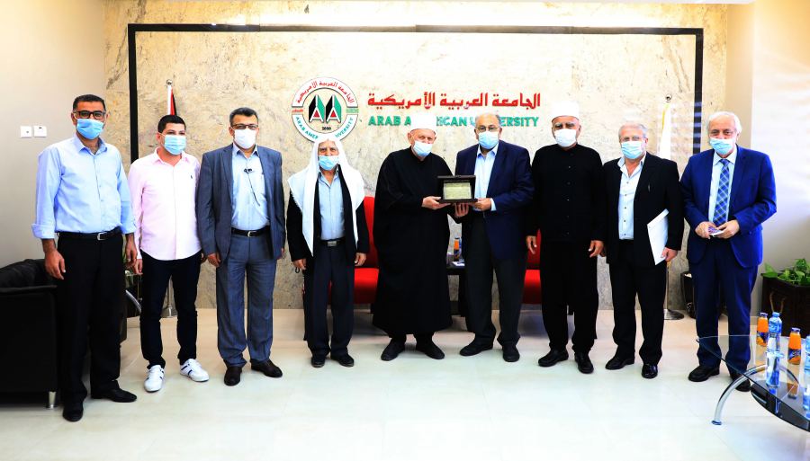 وفد من الجولان السوري يزور الجامعة العربية الامريكية ويطلع على برامجها الاكاديمية