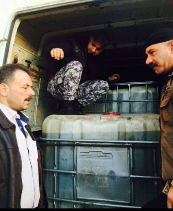 جنين-ضبط 3000 لتر سولار مهربه من اسرائيل