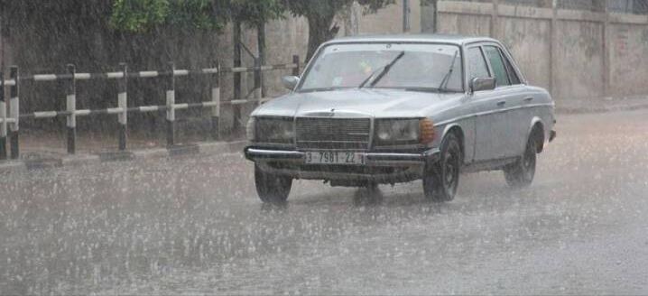  الأمطار تغرق شوارع غزة