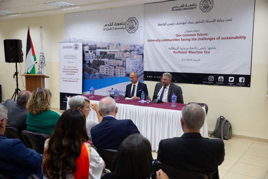 وفد رفيع من بريشيا الايطالية يزور جامعة القدس تأكيدًا على عمق الصداقة والتعاون