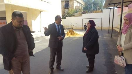 هيئة الأعمال الخيرية الإماراتية تتبرع بتنفيذ مشروع حفر بئر مياه في مدرسة وليد أبو مويس في المدينة