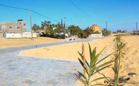 إنشاء حديقة "القبة" في حي المواصي غرب مدينة خان يونس