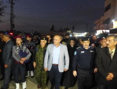 الشرطة تؤمن وتشارك في احتفال إضاءة شجرة الميلاد في جنين