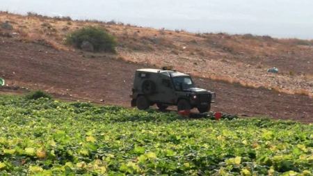 الاحتلال يفتش خيام المواطنين في الرأس الأحمر
