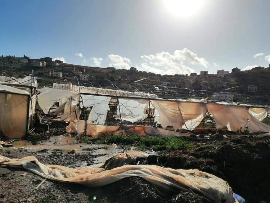 صور…أضرار كبيرة للمنخفض الجوي في طوباس ومتفاوتة في جنين