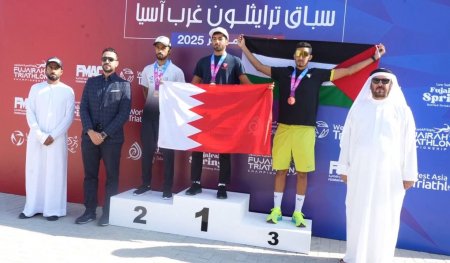 فلسطين تنتزع البرونزية في أول بطولة ترايثلون مصنفة دوليا لغرب آسيا