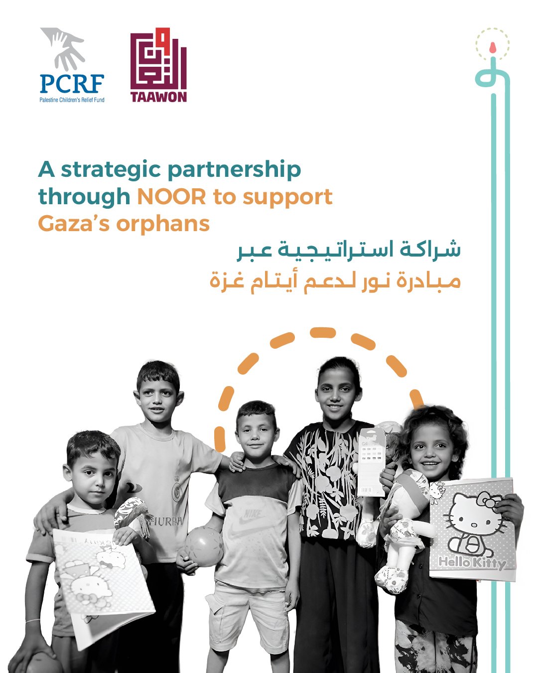 مؤسسة التعاون وجمعية إغاثة أطفال فلسطين توحدان الجهود ضمن شراكة استراتيجية لدعم الأطفال الأيتام في غزة